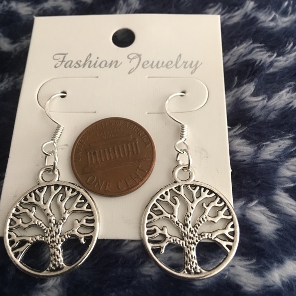 925 solid sterling silver Tree of Life Earrings🦋 - Picture 3 of 4